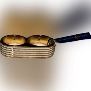 ✨🦋✨ Erica Anenberg White Striped Twosome Ring 💍 White striped ✨ NEW✨